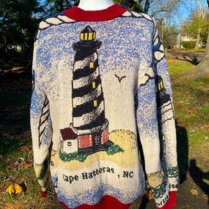 SUPER RARE Lighthouse Tapestry Sweater